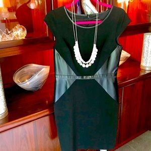 Black & vegan leather dress